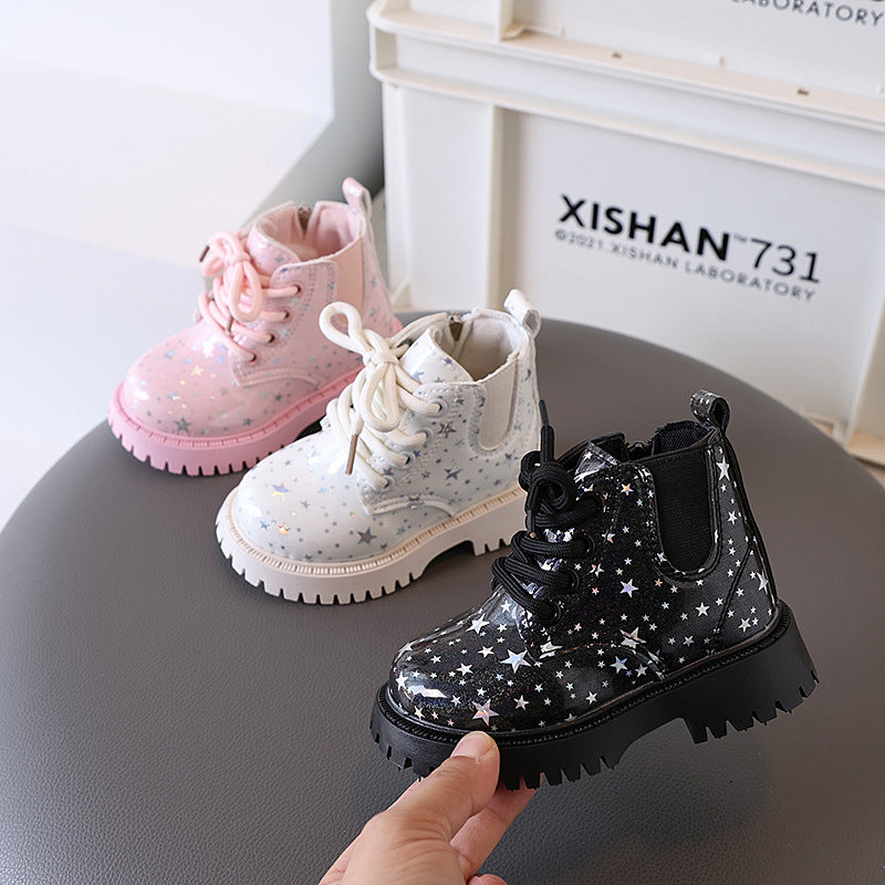 Toddler Girls' Side-Zip Boots | Non-Slip & Warm | EU 21-30