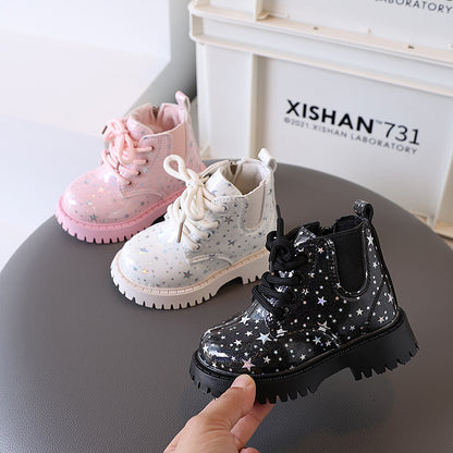 Toddler Girls' Side-Zip Boots | Non-Slip & Warm | EU 21-30