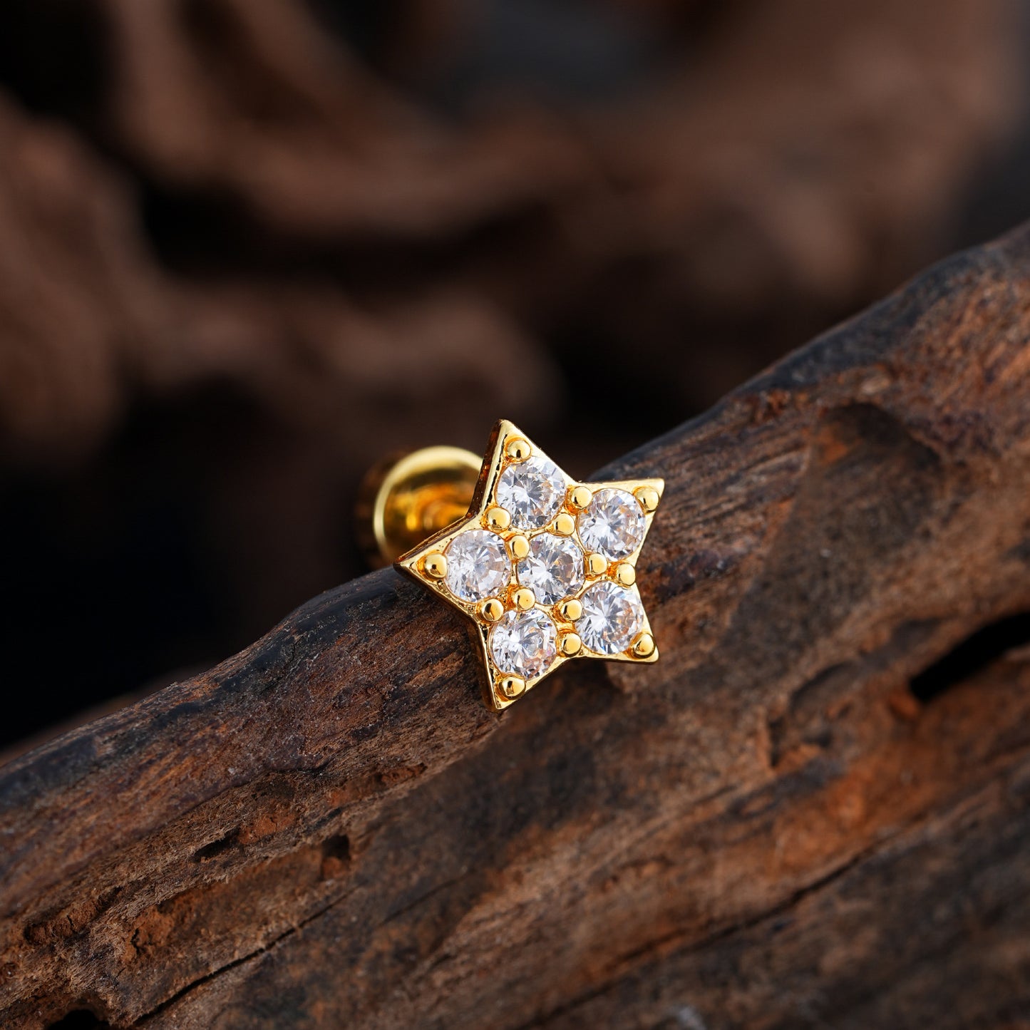 Micro-Set Zircon Ear Cuff | Minimalist Stainless Steel Single Ear Stud