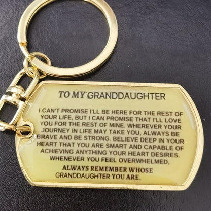 Family Sentiment Metal Keychain | Son, Daughter, Grandson Gift | JP Collections