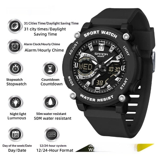Dual Display Luminous Chronograph Watch | Sport & Outdoor