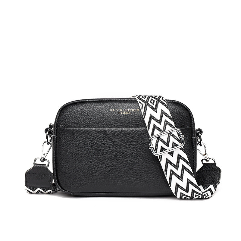 Genuine Leather Square Crossbody Bag | First-Layer Cowhide | 5 Colours | Women's