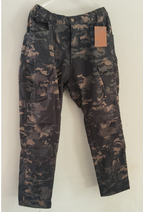 Men's Fleece-Lined Tactical Soft Shell Trousers | Waterproof Winter Pants