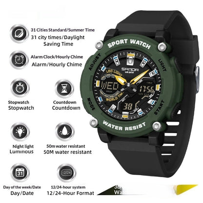 Dual Display Luminous Chronograph Watch | Sport & Outdoor