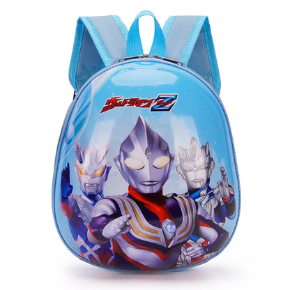 Kids' Cartoon Character Shell Backpack – Lightweight Oxford Bag for Ages 3–6