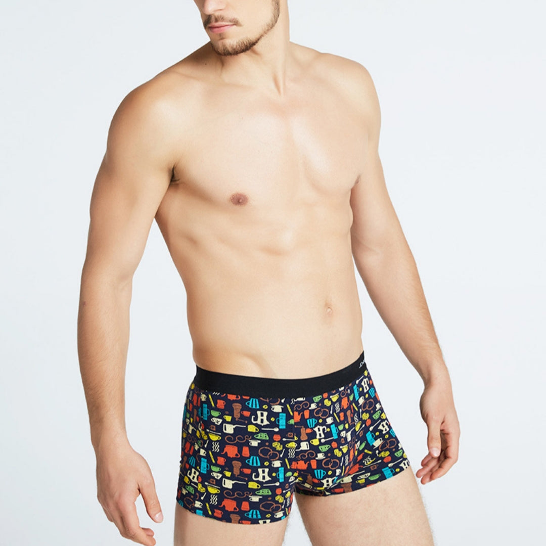 Men's Cotton Boxer Shorts 5-Pack – Mixed Colours, Sizes L–XXXXL