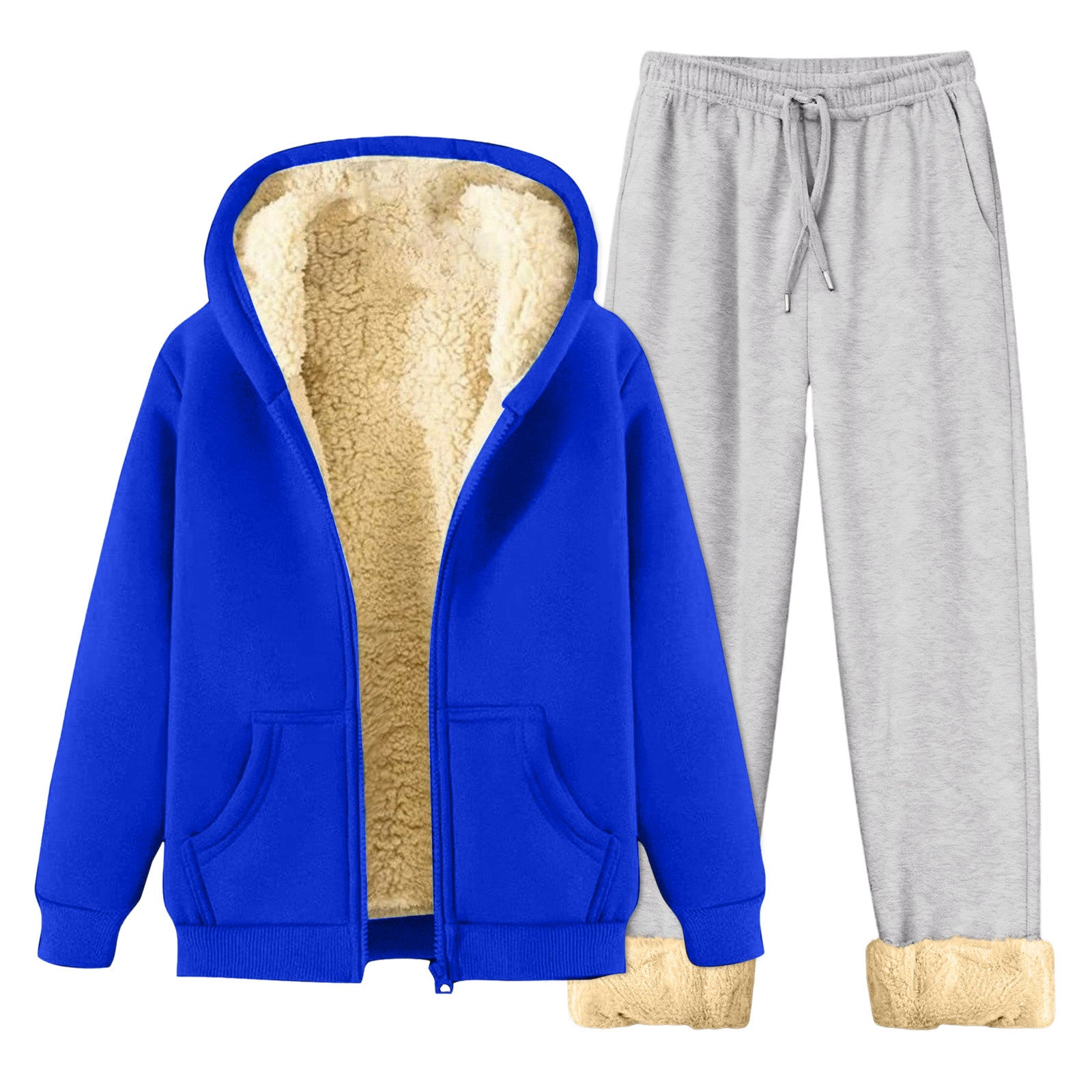 Men's Fleece-Lined Hoodie Tracksuit Set – Autumn Winter | M–5XL