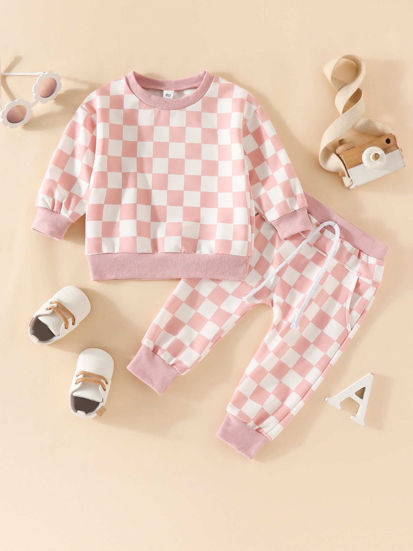 Children's Plaid Cotton Loungewear Set | Unisex Kids Pyjamas