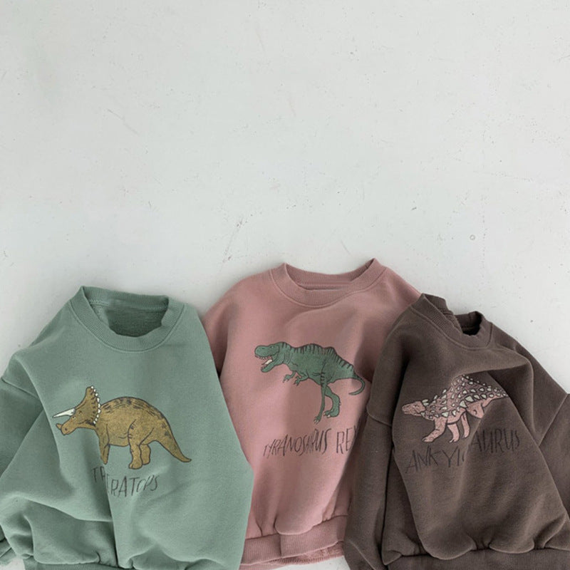 Children's Plush Fleece Cartoon Pullover Sweatshirt | Toddler Winter Top