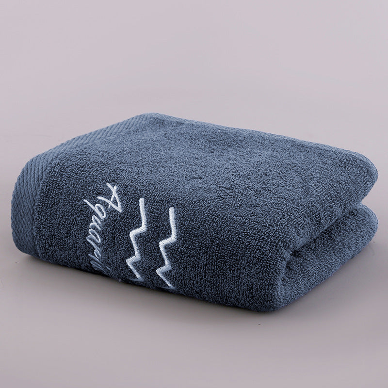 Zodiac Constellation Embroidered Cotton Towel | All 12 Star Signs | 2 Sizes