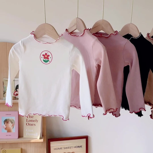 Girls' Long Sleeve Cotton T-Shirt – 5 Colours | Ages 2–12