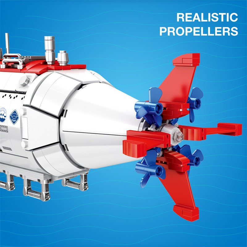 Jiaolong Submarine Building Block Toy | Educational Assembly Set Ages 7-14