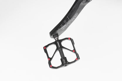 Aluminium-Magnesium Carbon Bearing Bicycle Pedals – M86C MTB & R87C Road Black, Red & Silver