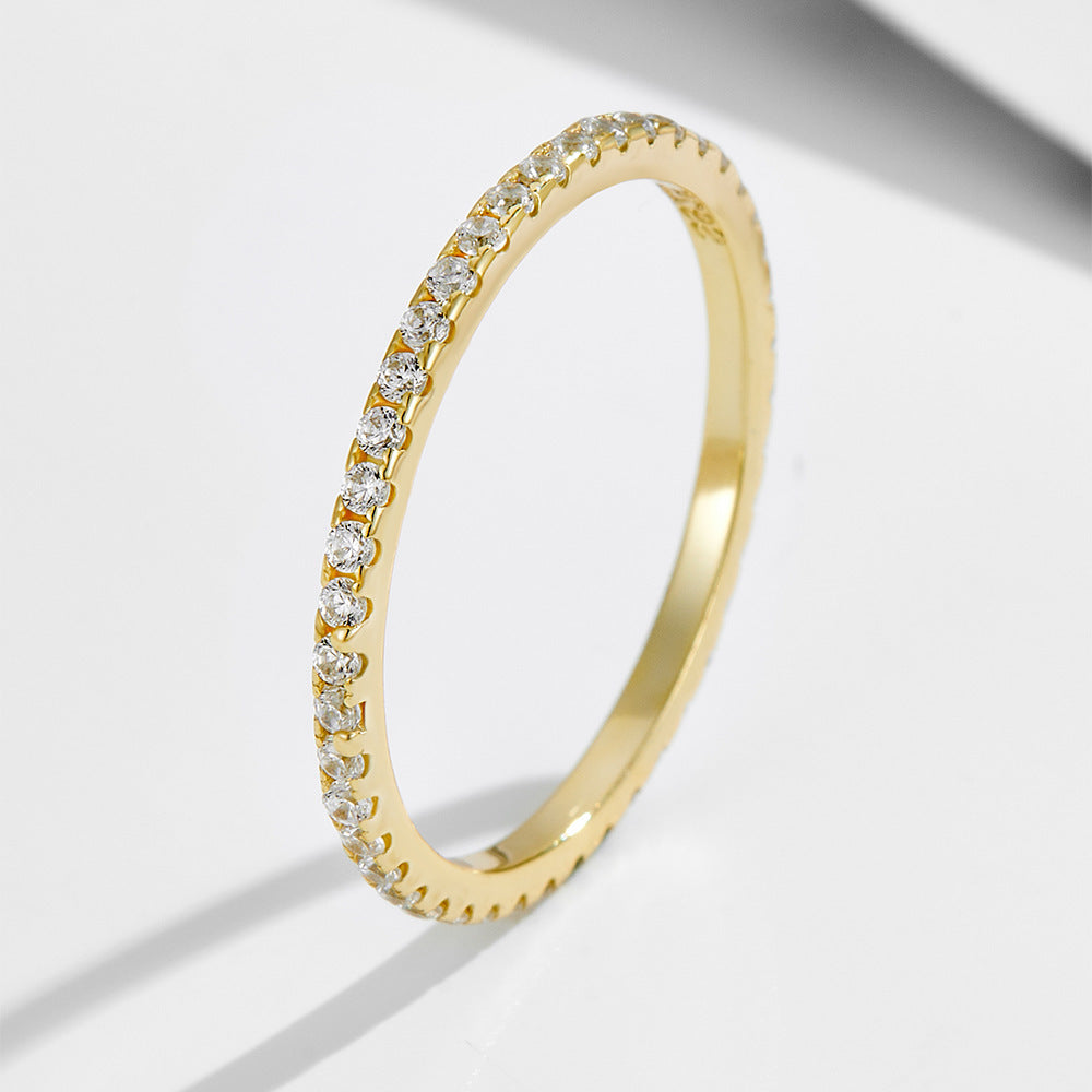 Diamond-Style Copper Ring Set | Electroplated Gold & Silver Stacking Rings