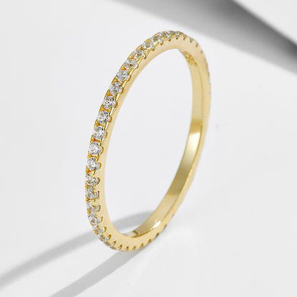 Diamond-Style Copper Ring Set | Electroplated Gold & Silver Stacking Rings