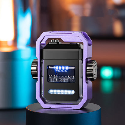 Double Arc Electric Lighter with Gyroscope Fidget