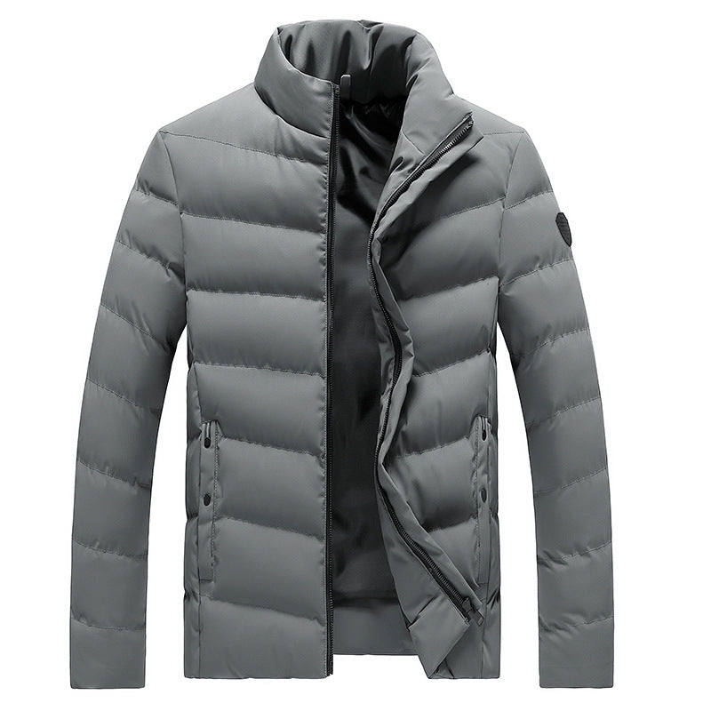 Men's Extra-Thick Cotton-Padded Cardigan Jacket | Plus Size Winter Coat