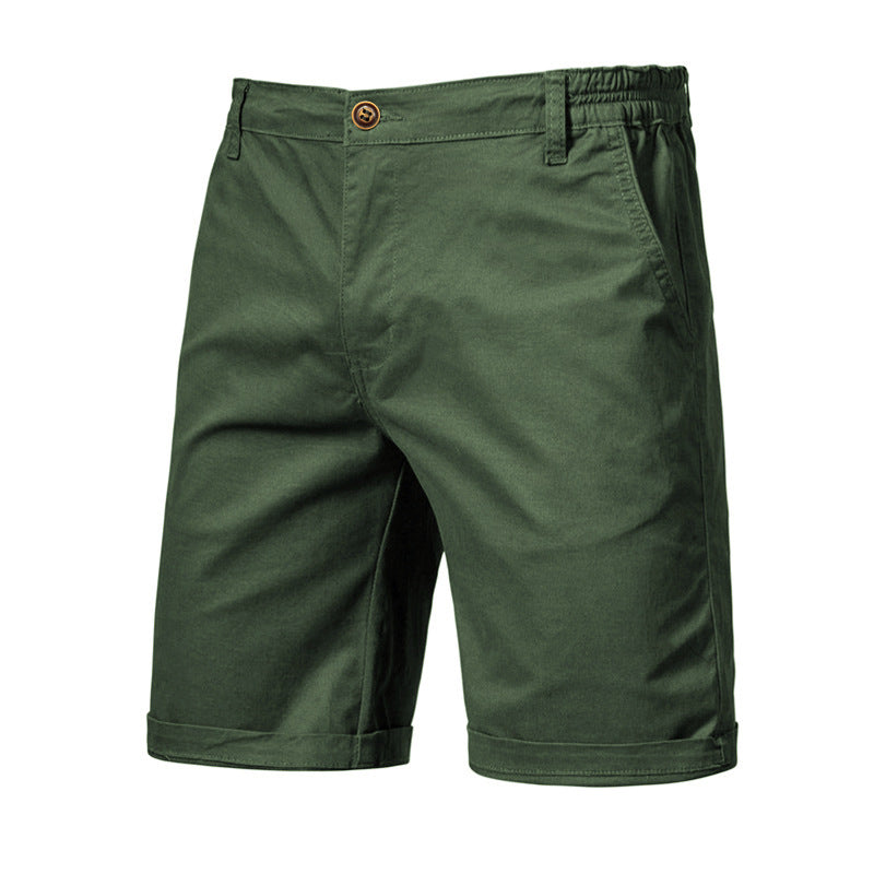 Men's Cotton Slim-Fit Cropped Trousers | Straight Leg Waist 30-38"