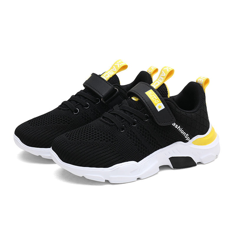Boys' Velcro Sports Shoes | Lightweight Artificial Leather | EU 28-39