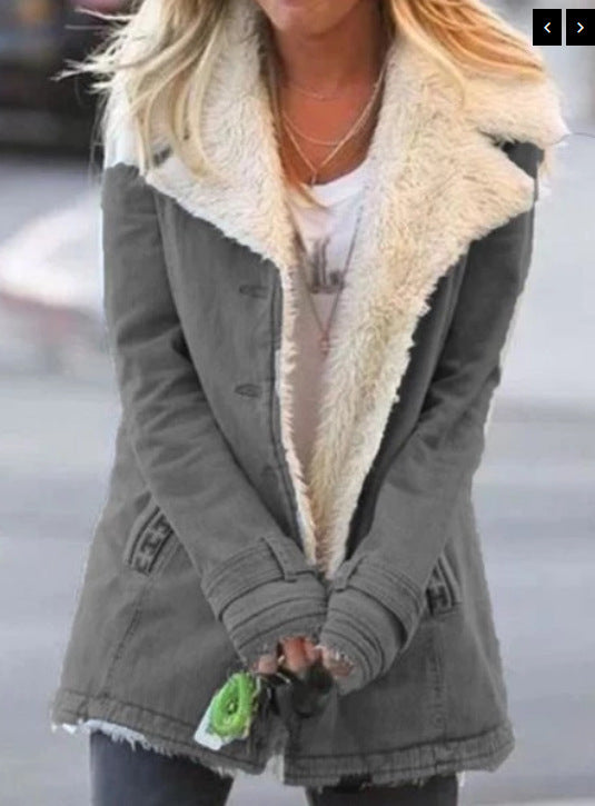 Women's Fleece-Lined Padded Jacket | 13 Colours, Sizes S–5XL