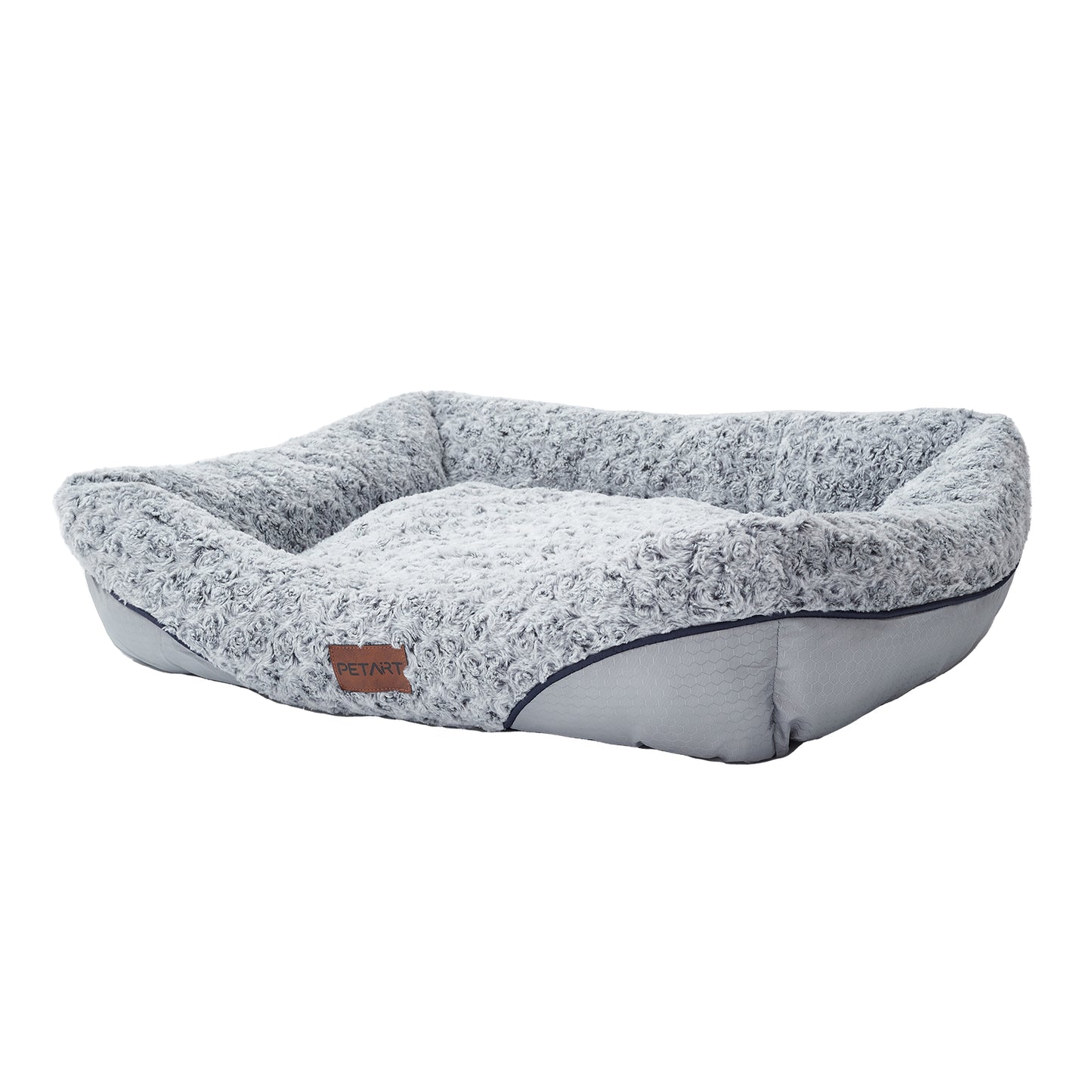 Swirl Rose Velvet Calming Dog & Cat Bed – Anti-Anxiety Donut Bed | S–L