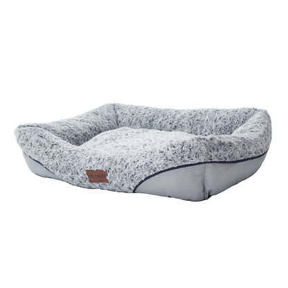 Swirl Rose Velvet Calming Dog & Cat Bed – Anti-Anxiety Donut Bed | S–L