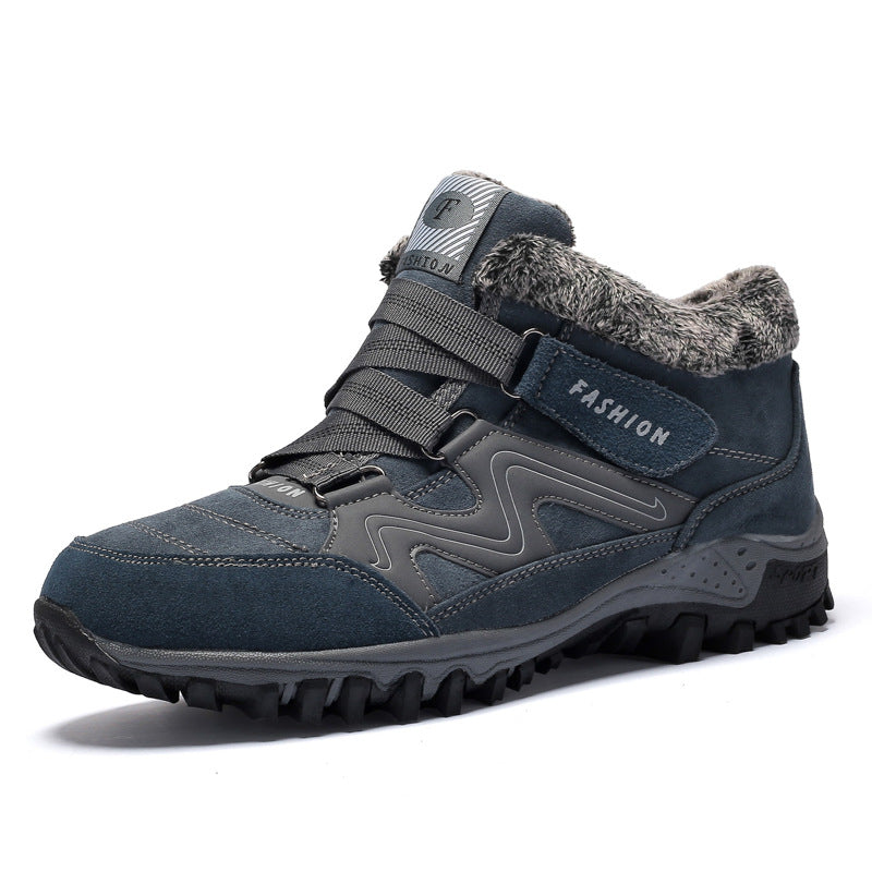 Fleece-Lined Martin Boots – Plush Lining, Elastic Band, Round Toe | Unisex | EU 35–48