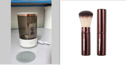 Electric Makeup Brush Cleaner — USB Rechargeable Automatic Brush Spinner & Dryer