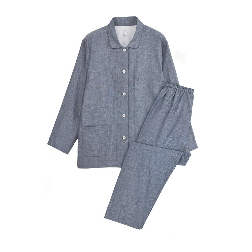 Double-Layer Cotton Pyjama Set | Plaid Loungewear for Men & Women