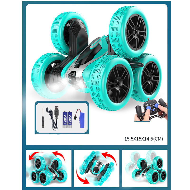 Six Wheel RC Stunt Car - 360 Rotation & LED Lights