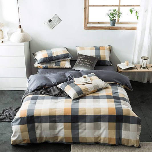 Geometric Quilted Cotton Bedding Set 4 Piece | 15 Designs