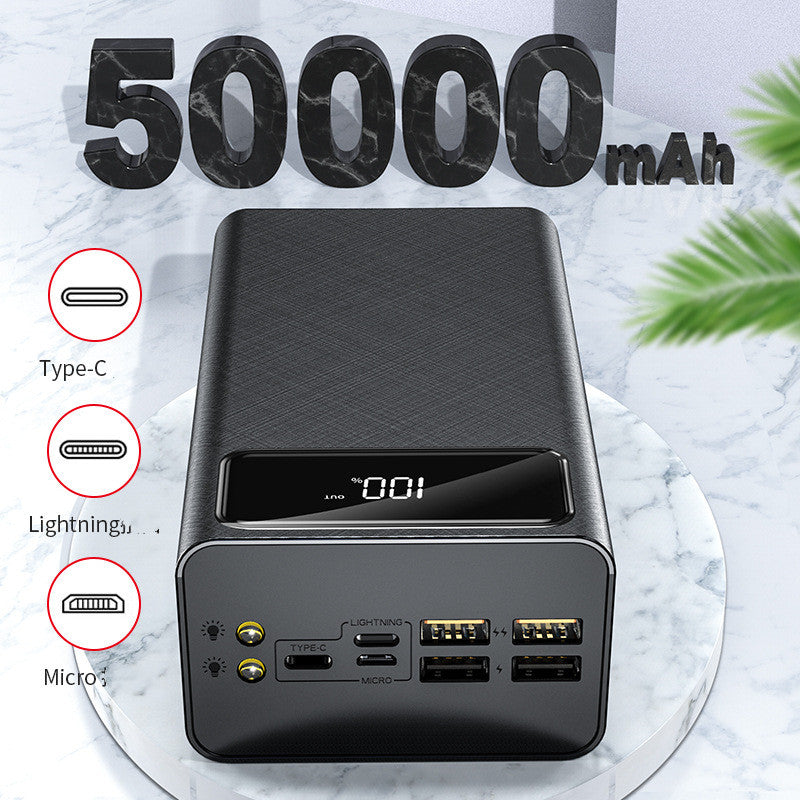 50000mAh Power Bank | High-Capacity Digital Display Portable Charger