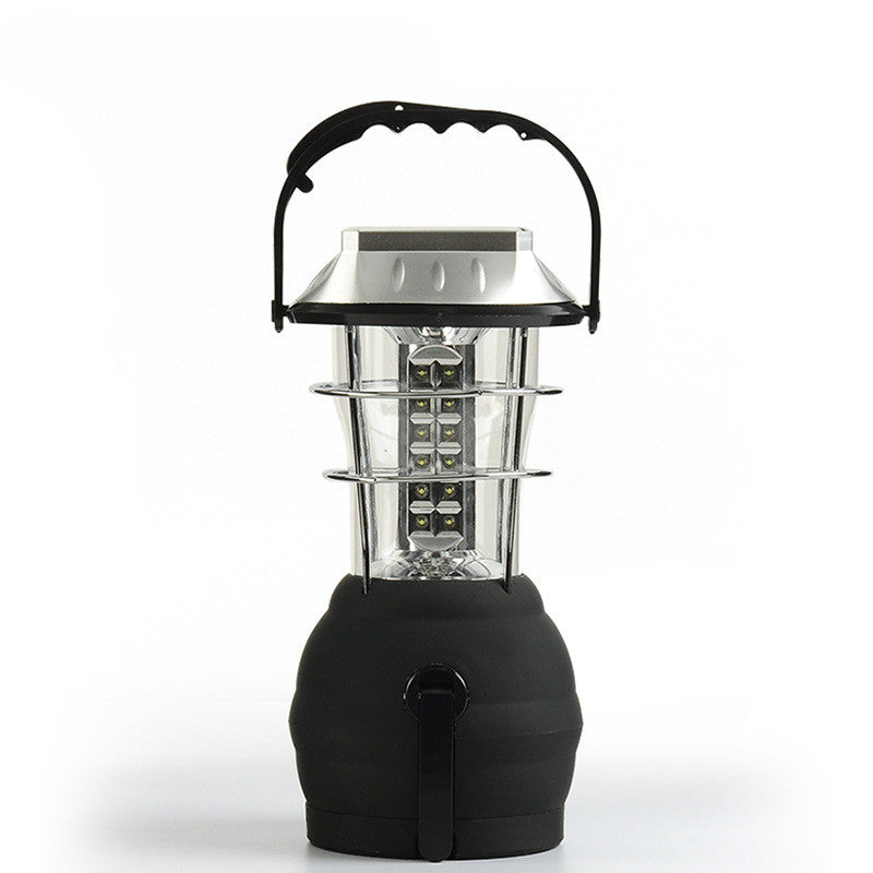 3-in-1 Solar USB & Hand-Crank Camping Lantern – 1,200mAh Rechargeable Emergency Light 8-Hour Runtime
