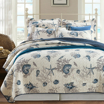 Cotton Summer Quilt Set | 3 Piece | 6 Patterns