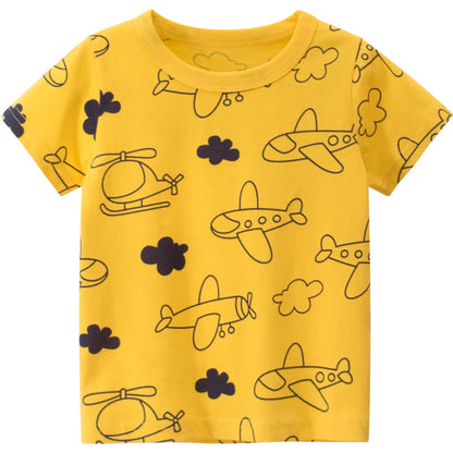 Kids Cartoon Print Cotton T-Shirt | Summer Tee 90–140cm