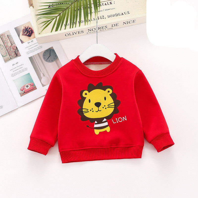 Children's Fleece Animal Print Sweatshirt | Toddler Kids Top