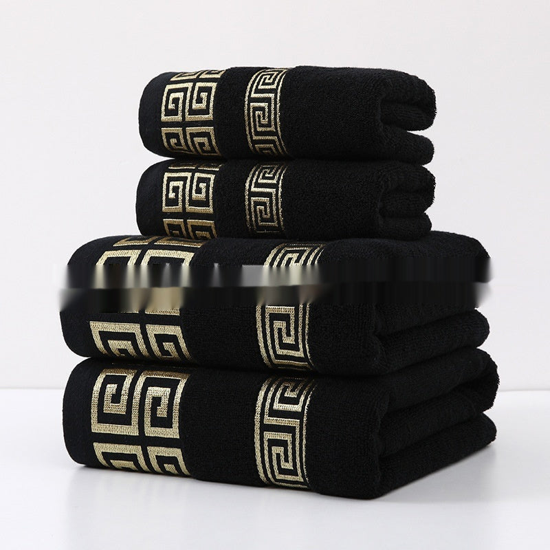 Pure Cotton Satin Border Bath & Beach Towel | Sets of 2, 3 or 4 | 5 Colours