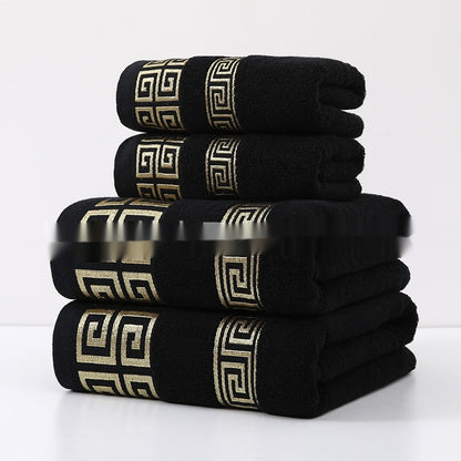 Pure Cotton Satin Border Bath & Beach Towel | Sets of 2, 3 or 4 | 5 Colours