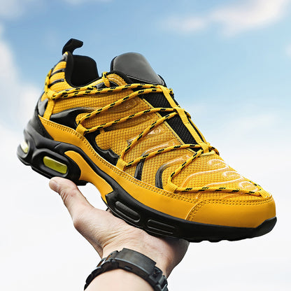 Men's Breathable Mesh Sports Shoes – Bold Colour Casual Trainers