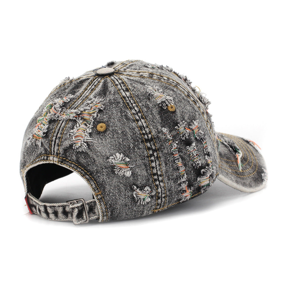 Women's Striped Cotton Sun Hat | Casual Dome Cap with Letter Detail – 7 Styles