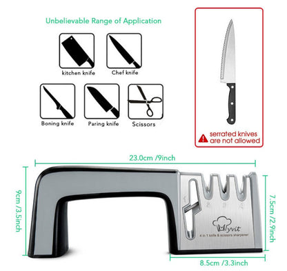 4-in-1 Professional Kitchen Knife Sharpener