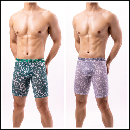 Men's Ice Silk Boxer Briefs – Antibacterial, Sizes L–5XL