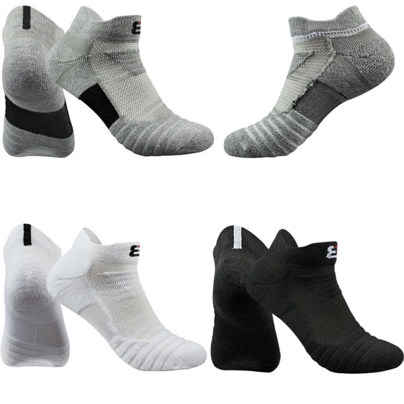 Unisex Cotton Socks Short & Mid Tube – Black White Grey Multi-Pack