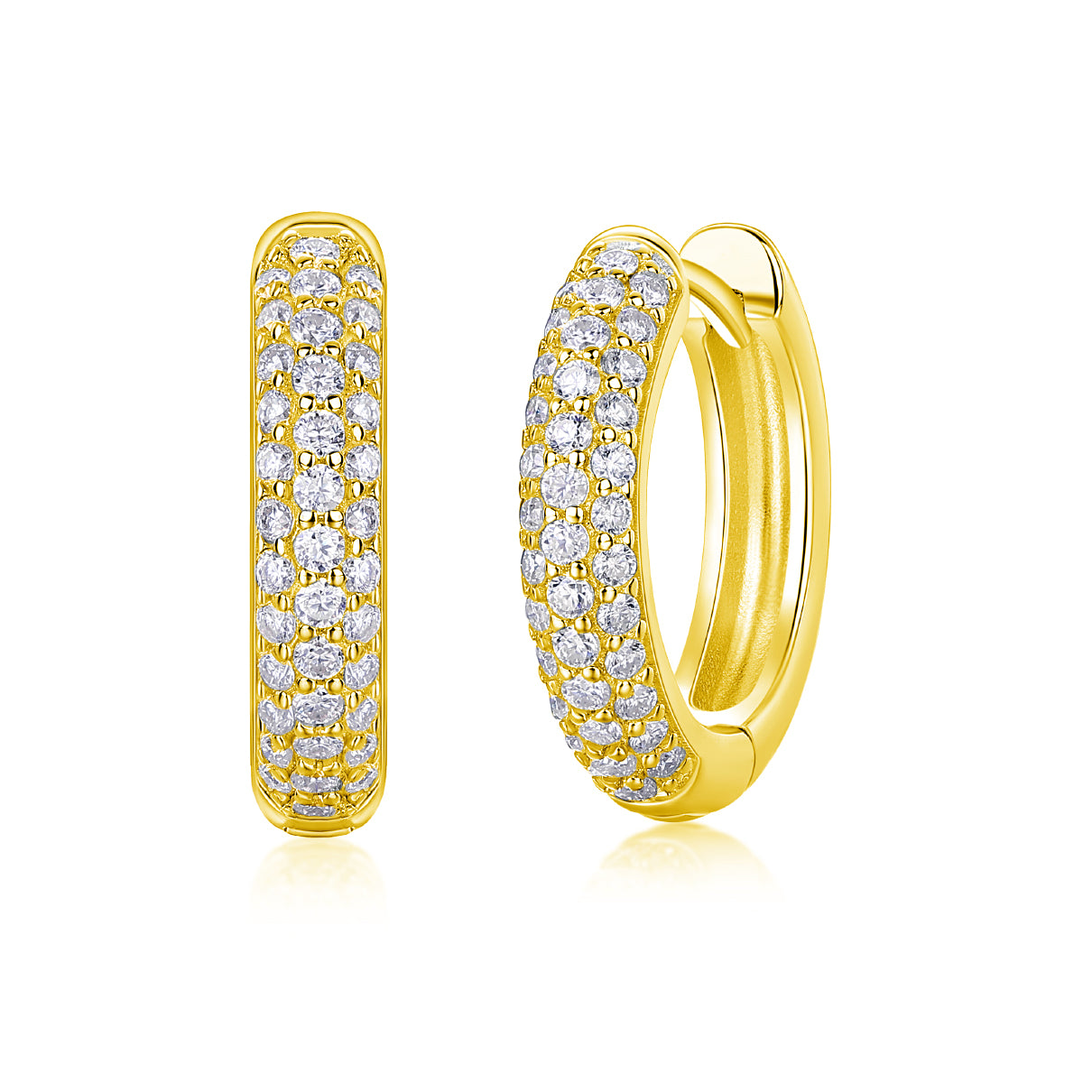 Moissanite 925 Sterling Silver Stud Earrings | Gold, Platinum & Rose Gold | GRA Certified