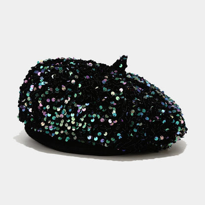 Women's Sequined Pumpkin Hat | Flat-Top Novelty Cap – 7 Colours