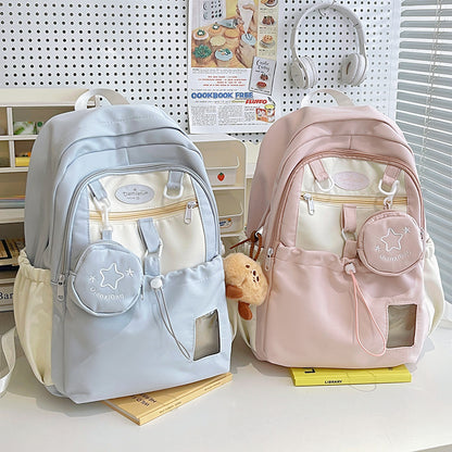 Girls Nylon School Backpack – 5 Colours, Standard & Pendant