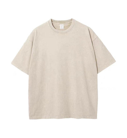 Men's Acid Wash Batik Crewneck T-Shirt | Drop Shoulder