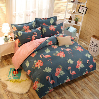 Cotton Blend Printed Four-Piece Bedding Set | 4 Designs