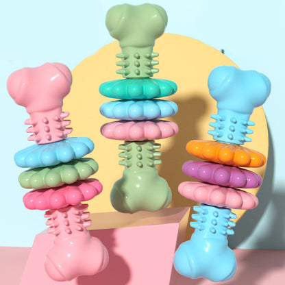 TPR Dog Bone Chew Toy | Dental Cleaning & Gum Massage for Dogs
