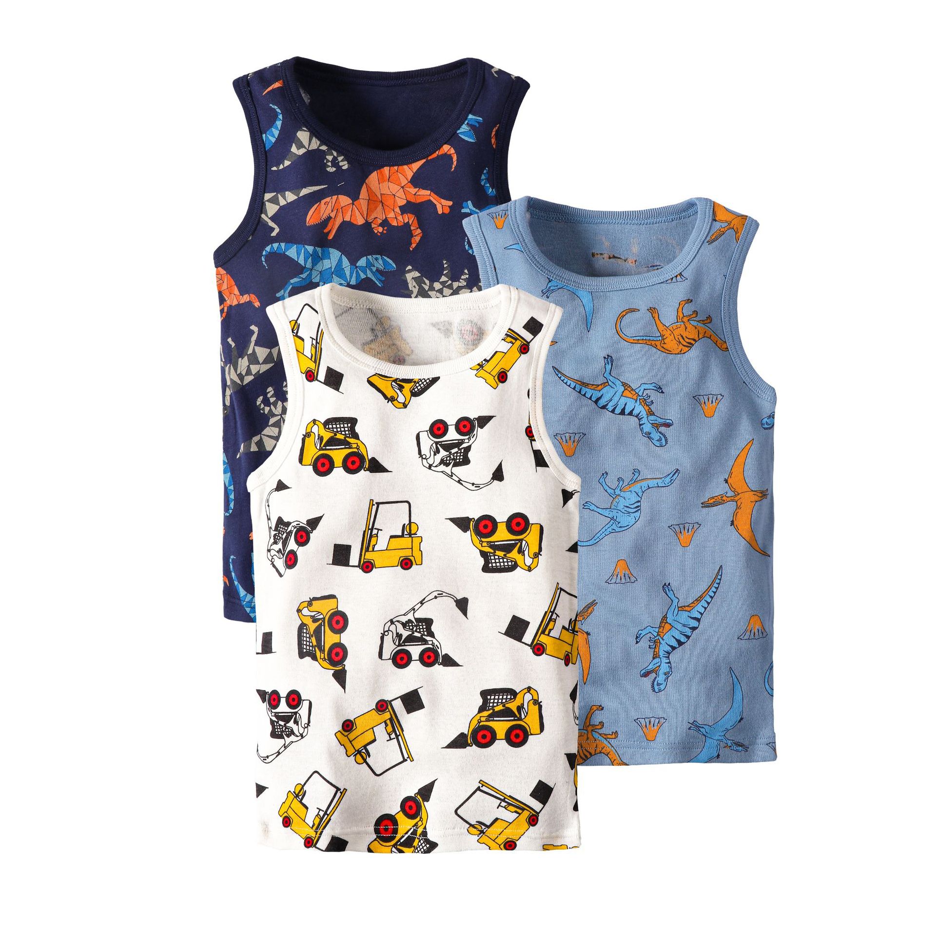 Children's Cartoon Print Knitted Vest | Sleeveless Cotton Top Ages 3–8